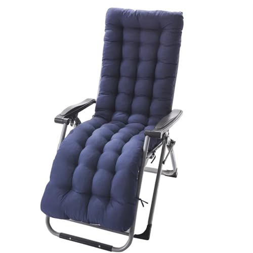 USOHJZ Liegestuhlauflage Herbst Winter Liege Liege Stuhl Sun Lounge Kissen Verdickt doppelseitig Verfügbar Schaukelstuhl Klapp Chaiselongue Kissen Auflage Gartenliege(Dark Blue,48x170cm) von USOHJZ