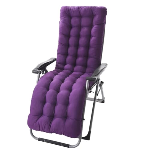 USOHJZ Liegestuhlauflage Herbst Winter Liege Liege Stuhl Sun Lounge Kissen Verdickt doppelseitig Verfügbar Schaukelstuhl Klapp Chaiselongue Kissen Auflage Gartenliege(Purple,48x170cm) von USOHJZ