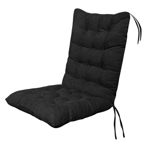 USOHJZ Liegestuhlauflage Rattan Stuhl Kissen Cord Matratze Rückenlehne Schaukel Dicke Sitzkissen Hause Anti-rutsch Ma Auflage Gartenliege(Black) von USOHJZ