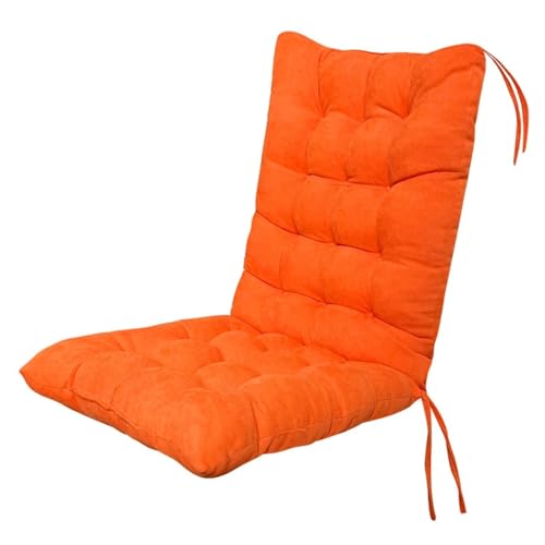 USOHJZ Liegestuhlauflage Rattan Stuhl Kissen Cord Matratze Rückenlehne Schaukel Dicke Sitzkissen Hause Anti-rutsch Ma Auflage Gartenliege(Orange) von USOHJZ