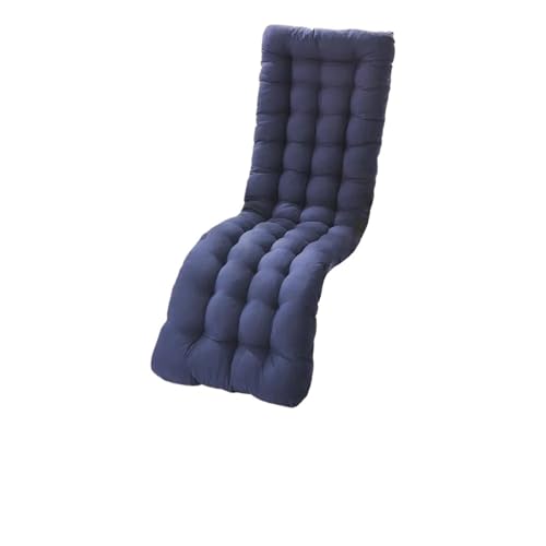 USOHJZ Liegestuhlauflage Recliner Cushion Thickened Rocking Deckchair Comfortable Polyester Garden Pad Replacement Solid Color Beach Seat Pad Sunlounger Auflage Gartenliege(Blue A) von USOHJZ