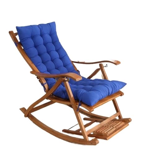 USOHJZ Liegestuhlauflage Schaukelstuhlkissen, Outdoor-Gartenstuhlkissen, rutschfeste Hochlehner-Stuhlpolster, waschbar, Sonnenliegen-Kissen Auflage Gartenliege(Blue02) von USOHJZ