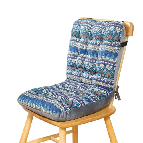 USOHJZ Liegestuhlauflage Sitzer Stuhl Matte Liegestuhl Outdoor Versorgung Büro Stuhl Sitz Baumwolle Rückenlehne Kissen Balkon Auflage Gartenliege(Blue 01) von USOHJZ