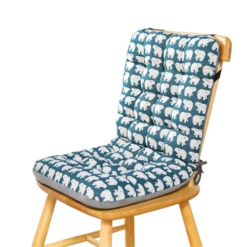 USOHJZ Liegestuhlauflage Sitzer Stuhl Matte Liegestuhl Outdoor Versorgung Büro Stuhl Sitz Baumwolle Rückenlehne Kissen Balkon Auflage Gartenliege(Blue 02) von USOHJZ