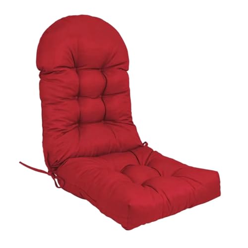 USOHJZ Liegestuhlauflage Sonnenliege-Kissen, Gartenstuhl-Kissen, Sonnenliegen-Kissen, Stuhlkissen mit hoher Rückenlehne, wasserdichtes Schaukelstuhl-Kissen for Wohnzimmer Auflage Gartenliege(Red) von USOHJZ