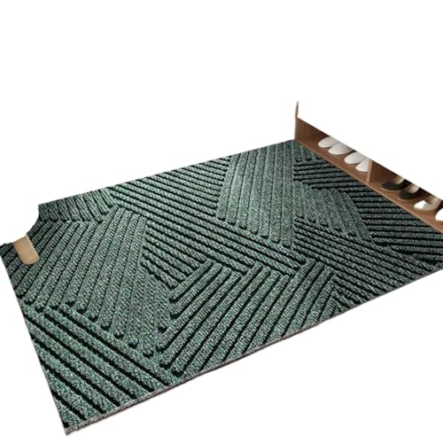 USOHJZ Wohnzimmer rutschfeste PVC-Drahtspulen-Eintrittsmatte, Heimdekorationsmatte, kreatives Büro for Innendekoration(Green) von USOHJZ