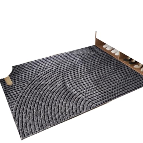 USOHJZ Wohnzimmer rutschfeste PVC-Drahtspulen-Eintrittsmatte, Heimdekorationsmatte, kreatives Büro for Innendekoration(Grey) von USOHJZ