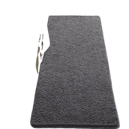 USOHJZ rutschfeste Badezimmermatte, Küchentürmatten, super saugfähiger Teppich for Waschbecken, Badewanne, Toilette, Seitenboden(Grey,61cmx180cm) von USOHJZ