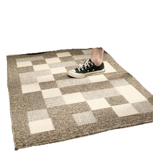 USOHJZ rutschfeste Fußmatte, leicht zu reinigende Eingangsmatte, robuste Fußmatte for den Außenbereich, Fußmatten, Willkommensteppiche(80x100cm,Coffee) von USOHJZ