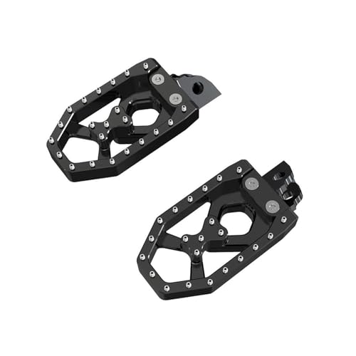 USQBUZHHK Motorrad Trittbrett Vergrößerte Breite Fußrasten Fußstützen Und Pedale Für Motorräder Für Suzuki DR 650 DR650 SE DR650 SE RM85 DRZ250 Motorrad Pedal Fußstütze(Schwarz) von USQBUZHHK