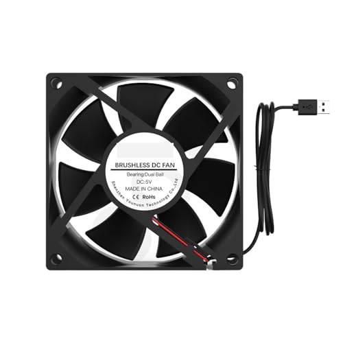 1 STÜCKE 92x92x25mm 5 V 12 V 24 V 2PIN 3PIN USB-Lüfter 2000 RPM Geschwindigkeit Ventilador for Computergehäuse Bürstenloser Lüfter(2 PCS 9225,5V hydraulic USB) von USRRMPBC
