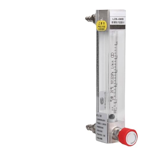 1 stück Glasrohr-Rotameter LZB-6WB Durchflussmesser for Luft Sauerstoff Stickstoff Wasser Flüssigkeit Variabler Bereich Schwimmer-Durchflussmesser-Panel(0.1-1L-min) von USRRMPBC