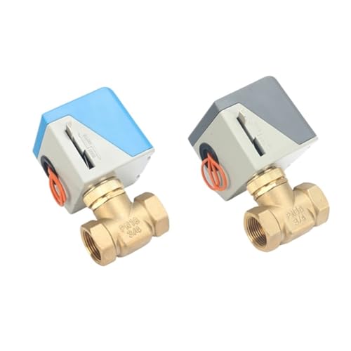 1 stück VA7010 DN15 DN20 normalerweise geschlossenes Ventil Executor for Klimaanlage Fan Coil 2-Wege-Elektrokugelhahn(DN15,Blue color) von USRRMPBC
