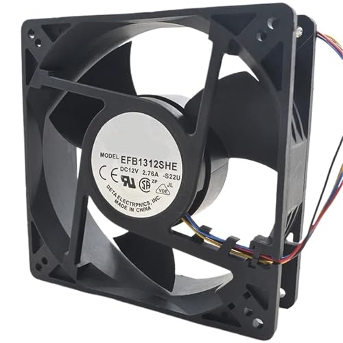 1 stück for EFB1312SHE 12 V 2.76A 4500 RPM 12 cm 12738 127x127x38mm Doppelkugellager Coolign Fan von USRRMPBC