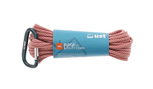 UST para 550 Hank Orange 30ft Long-Lasting Multi-Use Utility Cord with Carabiner von UST