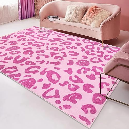 USTIDE Teppich für den Innenbereich, flauschiger Teppich für Mädchenzimmer, niedlich, rosa Teppiche für Schlafzimmer, Wohnzimmer, Kinderzimmer, Jugendwohnheim, 1,2 x 1,8 m, Rosa von USTIDE