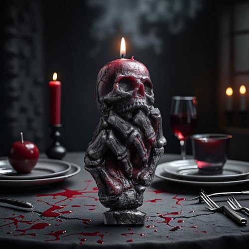 Halloween-Totenkopf-Kerzenformen, 3D-Totenkopf-Harz-Formen, Geister-Hand-Silikonformen für Epoxidharzguss, Aromatherapie, Seife, Kerzenherstellung Halloween-Totenkopf-Kerzenformen, 3D-Totenkopf-Harz-Formen, Geister-Hand-Silikonformen für Epoxidharzguss, Aromatherapie, Seife, Kerzenherstellung von USUKUSI