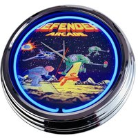 Defender Arcade Große Neon-Uhr 17" Zoll | N-0576 Retro Wanduhr Im 50's Style von USWay
