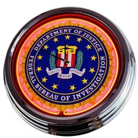 Fbi Große Neon-Uhr 17" Zoll | N-0255 Retro Wanduhr Im 50's Style Fbi Große Neon-Uhr 17" Zoll | N-0255 Retro Wanduhr Im 50's Style von USWay