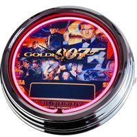 Flipper Goldeneye Sega 1996 Große Neon-Uhr 17" Zoll | N-0584 Retro Wanduhr Im 50's Style von USWay