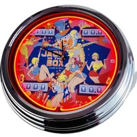 Flipper Jack in The Box Gottlieb 1973 Große Neon-Uhr 17" Zoll | N-0700 Retro Wanduhr Im 50's Style Flipper Jack in The Box Gottlieb 1973 Große Neon-Uhr 17" Zoll | N-0700 Retro Wanduhr Im 50's Style von USWay
