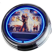 Flipper The Addams Family Williams 1992 Große Neon-Uhr 17" Zoll | N-0520 Retro Wanduhr Im 50's Style von USWay
