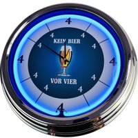 Kein Bier Vor 4 Große Neon-Uhr 17" Zoll | N-0279 Retro Wanduhr Im 50's Style Kein Bier Vor 4 Große Neon-Uhr 17" Zoll | N-0279 Retro Wanduhr Im 50's Style von USWay