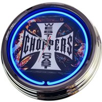 West Coast Chopper Große Neon-Uhr 17" Zoll | N-0266 Retro Wanduhr Im 50's Style von USWay