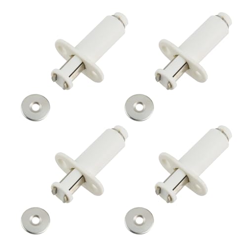 UTALIND 4 Stück versenkte magnetische Touch-Riegel, zum Öffnen von Schranktüren, Zugdruck-Feder, Touch-Entriegelungsriegel, Hardware, Weiß UTALIND 4 Stück versenkte magnetische Touch-Riegel, zum Öffnen von Schranktüren, Zugdruck-Feder, Touch-Entriegelungsriegel, Hardware, Weiß von UTALIND