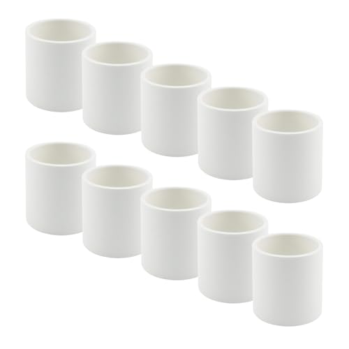 UTALIND PVC-Rohrverschraubungen, Kupplungsadapter, Stecknuss, gerades Druckrohr für Heimwerker, Zuhause, Industrie, Möbel, Gebäude, Unterstützung (10 Stück, weiß) von UTALIND