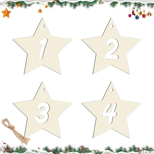 Adventszahlen 1-4 für Advent Kerzen Deko Adventskränze Weihnachten Unparfümiert von UTEFIF
