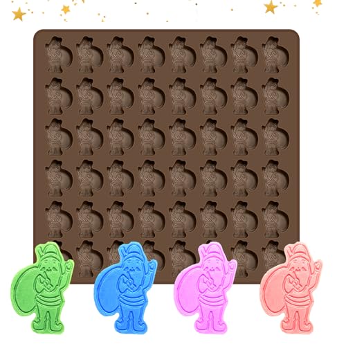 Weihnachten Schokoladenform Silikon, 3D Antihaft Weihnachten Pralinenform, Silikonform für Weihnachten mit Form von Weihnachtsmann,für Schokolade,Süßigkeiten,Fondant(48 Mulden) von UTEFIF