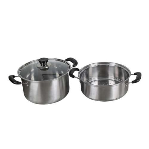 UTHCLO 1 Satz Dampfgarer mit Dampfeinsatz Kochtopf für Zuhause Rostfrei Leicht zu Reinigen für Suppen Milch Nudeln und UTHCLO 1 Satz Dampfgarer mit Dampfeinsatz Kochtopf für Zuhause Rostfrei Leicht zu Reinigen für Suppen Milch Nudeln und von UTHCLO