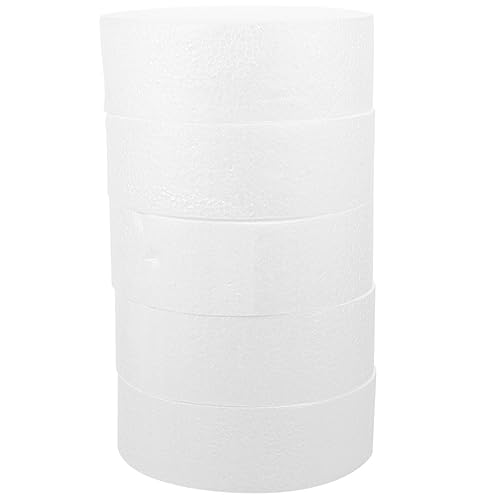 UTHCLO 1 Satz Schaumstoffscheibe Babytablett Dekoration Tortenplatten Tortengrundplatte Mini Tortenbretter Runde Tortenbretter Torten Dessertbrett Basis Tortenscheibe 5 Stück von UTHCLO