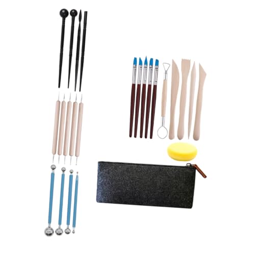 UTHCLO 1 Satz Schnitzwerkzeug Polymer -Tonwerkzeuge Bildhauerei Töpferei Keramik Töpferwerkzeuge Töpferwarenzubehör Töpferwarenwerkzeuge Polymer Clay Tools töpferzubehör Schwamm von UTHCLO