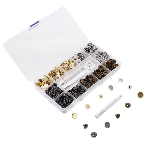 UTHCLO 1 Schachtel No Sew Druckknopf Teile Farben mit Installationswerkzeug Robuste Eisenknöpfe für Kleidung und Taschen Installieren für DIY Projekte UTHCLO 1 Schachtel No Sew Druckknopf Teile Farben mit Installationswerkzeug Robuste Eisenknöpfe für Kleidung und Taschen Installieren für DIY Projekte von UTHCLO