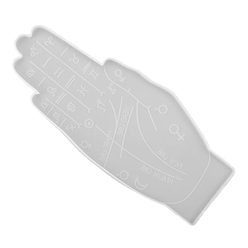 UTHCLO 1 Stück Palettenform DIY Gussform Handform Tablett Aufbewahrung LED Untersetzerform Handlesen Designform Handlesen Form Untersetzer Silikonform Handlesen von UTHCLO