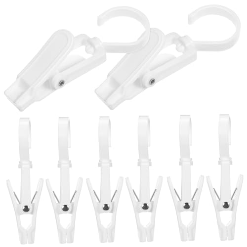 UTHCLO 10 Stück Drehbare Wäscheklammern Clips für Handtücher Kleidung Hüte Platzsparende Aufhänger mit Sicherem Halt Einfache Nutzung Modernes Design für Kleiderschrank und Garderobe von UTHCLO