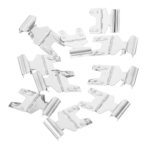 UTHCLO 10 Stück Preisclip Halter für Etiketten Robuste Preisdisplay Halterung für Regale und Verkaufsflächen für Supermärkte und Bekleidungsgeschäfte Silber von UTHCLO