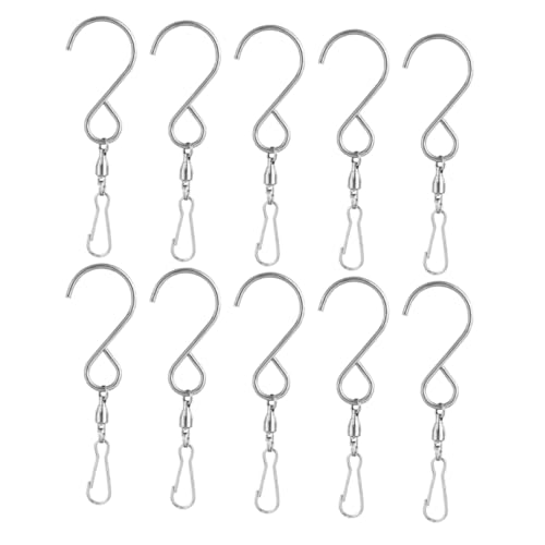 UTHCLO 10 Stück Teiliges Drehbare Edelstahl haken mit Rotation Belastbar und Bruchfest zum Aufhängen von Windspielen Windspiralen Kristallen Blumentöpfen und Vogelhäuschen im Garten UTHCLO 10 Stück Teiliges Drehbare Edelstahl haken mit Rotation Belastbar und Bruchfest zum Aufhängen von Windspielen Windspiralen Kristallen Blumentöpfen und Vogelhäuschen im Garten von UTHCLO