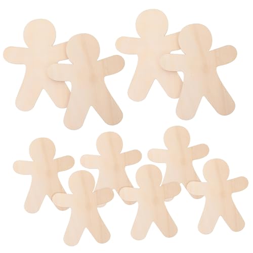UTHCLO 10 Stück Teiliges Holzanhänger Lebkuchenmann Unbemalt DIY Weihnachtsdeko Tannenbaumschmuck Glatte Oberfläche für Fenster Party und Wohnraumgestaltung UTHCLO 10 Stück Teiliges Holzanhänger Lebkuchenmann Unbemalt DIY Weihnachtsdeko Tannenbaumschmuck Glatte Oberfläche für Fenster Party und Wohnraumgestaltung von UTHCLO