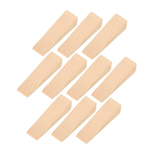 UTHCLO 10 Stück Teiliges Holzkeile Türstopper aus Massivem Holz Rutschfest Robust für Türen in Wohnräumen und Büros Langlebig Installieren von UTHCLO