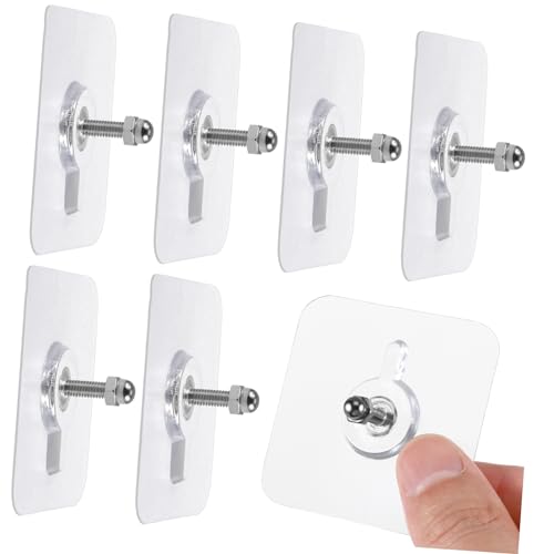 UTHCLO 10 Stück Teiliges Selbstklebende Schraubhaken Transparente Klebeschrauben ohne Bohren Starke Haftung für Weiße Wände zum Aufhängen von Bildern Schlüsseln Handtaschen und UTHCLO 10 Stück Teiliges Selbstklebende Schraubhaken Transparente Klebeschrauben ohne Bohren Starke Haftung für Weiße Wände zum Aufhängen von Bildern Schlüsseln Handtaschen und von UTHCLO