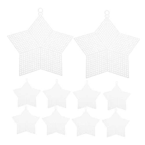 UTHCLO 10 Stück Teiliges Set Kunststoff Netzplatten Glatt Langlebig Reißfest DIY Bastel Leinwand Vielseitig als Tasche Mesh Sheet Untersetzer Blumentopfnetz Geeignet von UTHCLO