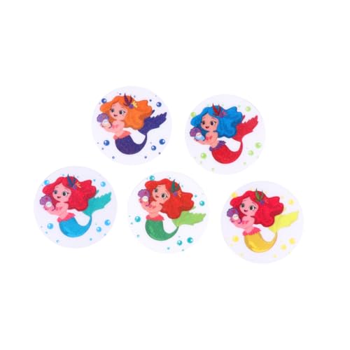 UTHCLO 10 Stück rutschfeste Badewannenaufkleber Mermaid Design Blumenform Bpa frei Cartoon Bad Sticker für Badezimmer Rutschhemmend Sicher für Badewanne und Fliesen von UTHCLO