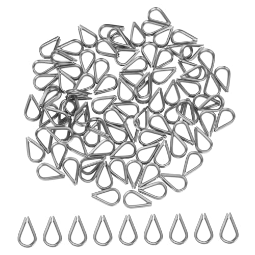 UTHCLO 100 Stück Edelstahl Seilkauschen Heavy Duty Drahtseilkausche mit Glatter Oberfläche Rostfrei Stabil für Stahlseil Marinegeeignet Robust für Outdoor Industrienutzung UTHCLO 100 Stück Edelstahl Seilkauschen Heavy Duty Drahtseilkausche mit Glatter Oberfläche Rostfrei Stabil für Stahlseil Marinegeeignet Robust für Outdoor Industrienutzung von UTHCLO