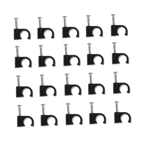 UTHCLO 100 Stück Kabelclips Kunststoff Drahtklemmen Kabelhalter Organizer Schwarz für Telefonleitungen Kabelbefestigung Wandmontage Geeignet UTHCLO 100 Stück Kabelclips Kunststoff Drahtklemmen Kabelhalter Organizer Schwarz für Telefonleitungen Kabelbefestigung Wandmontage Geeignet von UTHCLO
