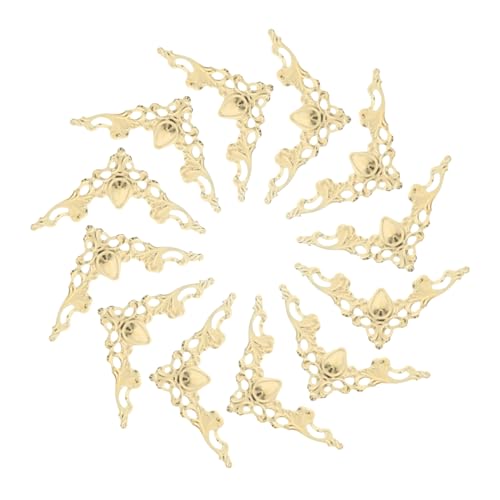 UTHCLO 100 Stück Metall Buchschutzecken Vintage Fotoecken Eckenschutz für Scrapbooking Alben Notizbücher Ordner Boxen Goldfarbene Dekorative Eckbeschützer aus Legierung UTHCLO 100 Stück Metall Buchschutzecken Vintage Fotoecken Eckenschutz für Scrapbooking Alben Notizbücher Ordner Boxen Goldfarbene Dekorative Eckbeschützer aus Legierung von UTHCLO