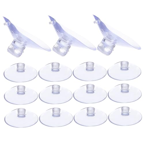 UTHCLO 100 Stück Transparente PVC Saugnäpfe mit Kleine Sauger für Glatte Oberflächen Wie Glas Fenster Deko Aufhänger Vielseitig Wiederverwendbar für Haushalt und Büro von UTHCLO