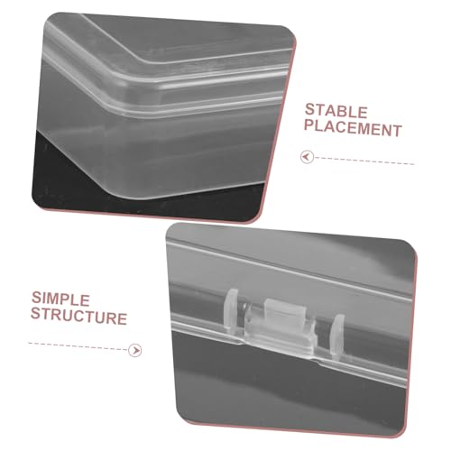 UTHCLO 10stücke Aufbewahrungsboxen Aus Kunststoff Transparente Mini-plastikbehälter Leere Rechteckboxen Mit Klappdeckel Organizer Für Perlen Schmuck Bastelbedarf Und Kleine Accessoires von UTHCLO